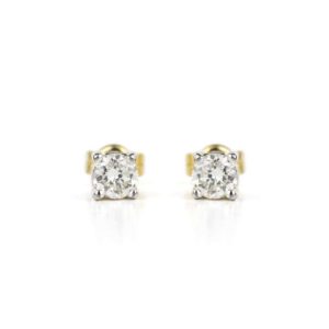 18k Gold Diamond Stud Earrings 0.50ct Total