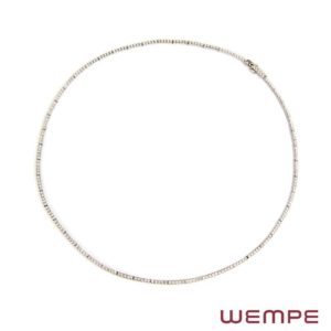 18k White Gold Diamond Line Necklace 3.03ct Total
