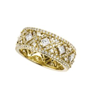 18k Yellow Gold Diamond Dress Ring 2.00ct Total
