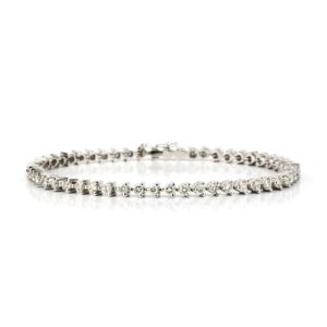 18k White Gold Diamond Line Bracelet 2.72ct