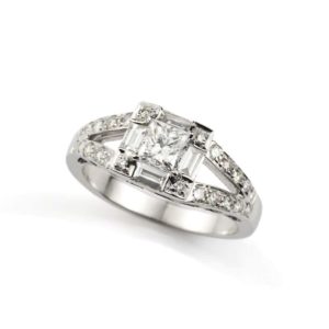 18k White Gold Princess Cut
Diamond Ring 0.64ct E/IF