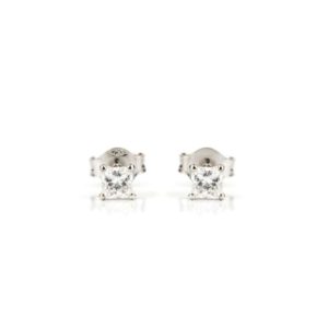 18k White Gold Princess Cut Diamond Earrings 0.56ct E VS1
