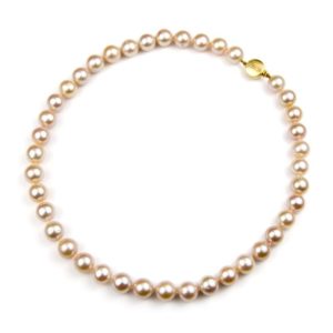 Cultured Freshwater Pearl Necklet With 18k Yellow Gold Clasp