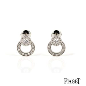 Piaget 18k White Gold Diamond Possession Earrings 0.44ct