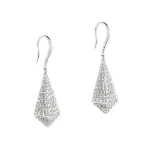 18k White Gold Diamond Set Earrings
