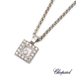 Chopard 18k White Gold Happy Diamonds Pendant 792896-1001