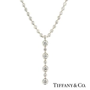 Tiffany & Co. Diamond Necklet in Platinum 10.40ct G/VS