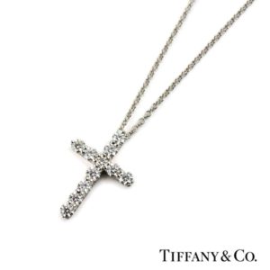 Platinum Tiffany Diamond Cross 0.55ct Approx