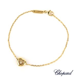 18k Yellow Gold Chopard Happy Diamond Bracelet