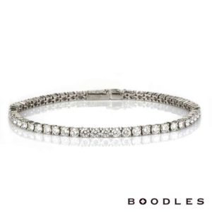Boodles Round Brilliant Cut Diamond Line Bracelet in Platinum 6.96cts