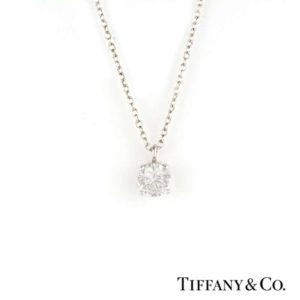 Tiffany & Co. Solitaire Diamond Pendant 0.48ct G VS1 in Platinum