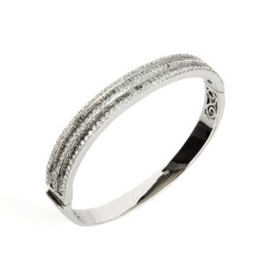 18k White Gold Diamond Bangle 5.00ct
