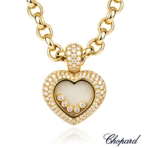 18k Yellow Gold Chopard Happy Diamonds Heart Pendant 79/6602-20