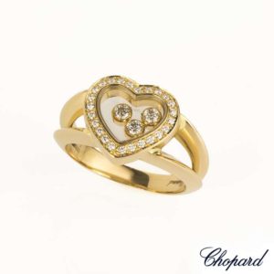 Chopard Happy Diamonds Heart Ring in 18k Yellow Gold Reference 82/4502