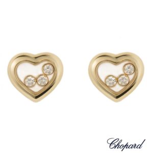 Chopard 18K Yellow Gold Happy Diamonds Earrings 83/4661