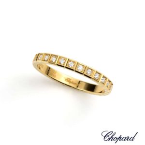 Chopard 18k Yellow Gold Ice Cube Diamond Ring