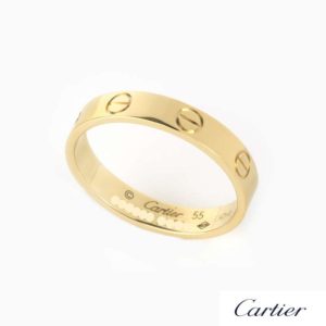 Cartier 18k Yellow Gold Love Wedding Band Size 55 B&P B4085000