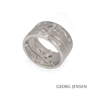 Georg Jensen 18k White Gold Fusion Ring 0.48ct