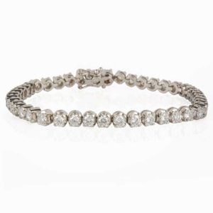 18k White Gold Diamond Line Bracelet 4.40ct