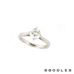 Boodles 18k White Gold Diamond Ring 1.01ct I/VVS2