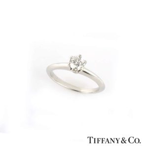Tiffany & Co. Diamond Ring in Platinum 0.38ct H/VS1 B&P