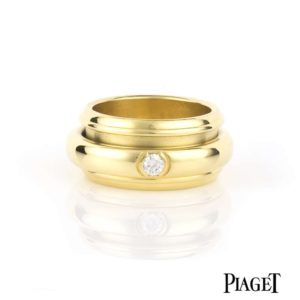 Piaget 18k Yellow Gold Diamond Possession Ring Size O/55