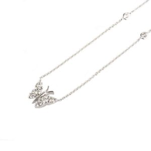 18k White Gold Diamond Butterfly Pendant 0.41ct G/VS