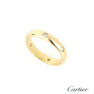 Cartier 18k Yellow Gold Diamond Set Band