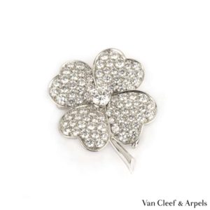 Van Cleef & Arpels 18k White Gold Cosmos Diamond Clip-Pendant VCARA07100