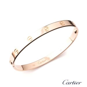 Cartier 18k Rose Gold Love Bangle Size 17 B6035617