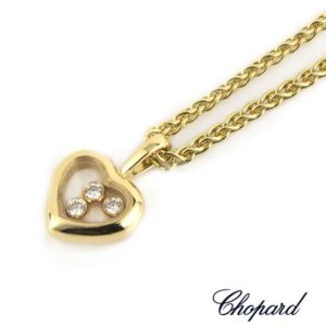 Chopard 18k Yellow Gold Happy Diamonds Heart Pendant 794611-0001