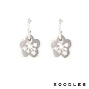 Boodles 18k White Gold Diamond Blossom Earrings 0.30ct