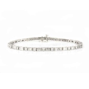 18k White Gold Diamond Line Bracelet 3.30ct H/VS2