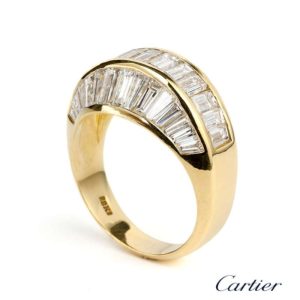 Cartier 18k Yellow Gold Diamond Dress Ring Size J