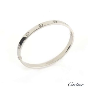 Cartier 18k White Gold Love Bangle Size19 B6035419