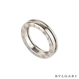 Bvlgari 18k white gold B.zero1 Ring Size 56/P AN852423