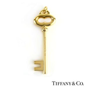 Tiffany & Co. 18k Yellow Gold Oval Key Pendant