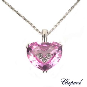 Chopard 18k W/G So Happy Pendant B&P 796233-1017