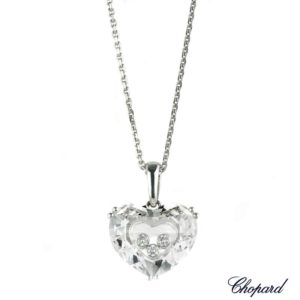 Chopard 18k W/G So Happy Pendant B&P 796233-1019