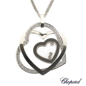 Chopard 18k White Gold Happy Diamonds Pendant 796881-1002