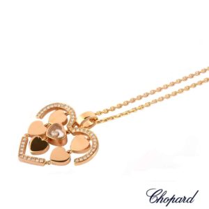 Chopard 18k Rose Gold Happy Amore Diamond Pendant