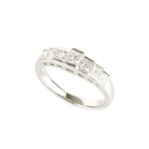 18k White Gold Princess Cut Diamond Ring 1.03ct