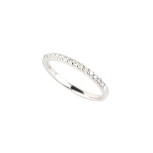 18k White Gold Round Brilliant Cut Half Eternity Ring 0.21ct