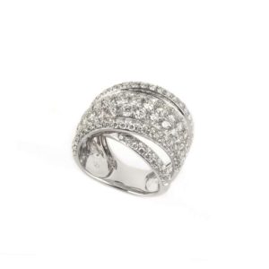 18k White Gold Diamond Dress Ring 4.35ct