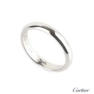 Cartier 3.5mm Wedding Band in Platinum Size 57
