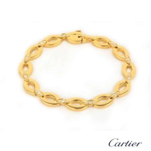 Cartier 18k Yellow Gold Diamond Set Bracelet