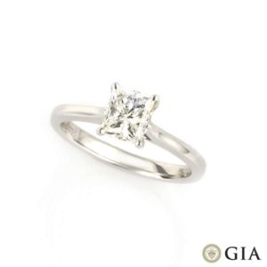 Princess Cut Diamond Ring in Platinum 1.00 G/VVS2