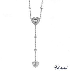 Chopard 18k White Gold Happy Diamonds Necklace 81/4660-20