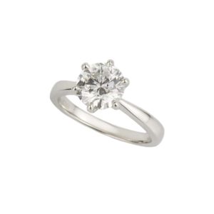 Round Brilliant Cut Diamond Ring in Platinum 1.88ct D/SI2