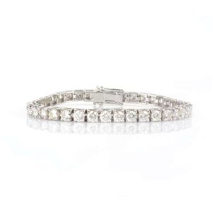 18k White Gold Diamond Line Bracelet 9.50ct H/VS2